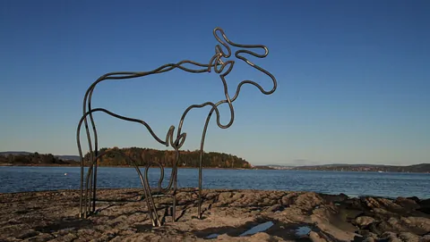 Kunst av elg i jern
